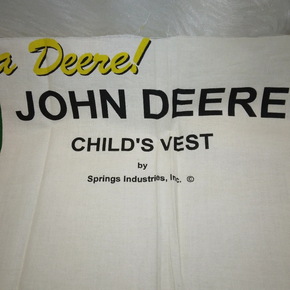 FABRIC John Deere Child's Vest Licensed Cut & Sew Fabric Panel